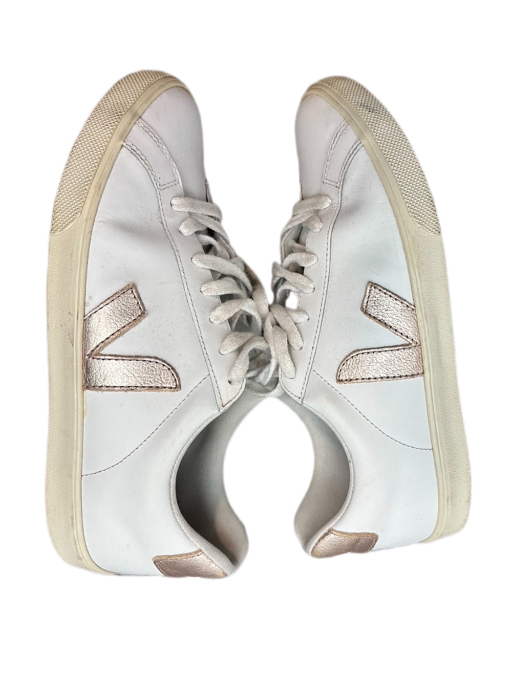 * as is Veja Esplar Metallic Low-Top Sneakers Size 9 - Picture 3 of 7